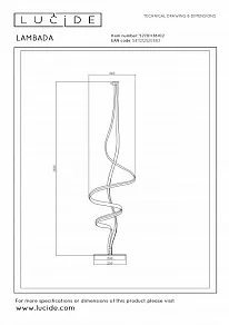 Торшер Lucide Lambada 52701/38/02