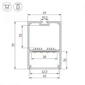 Профиль накладной Arlight SL-LINE 062513