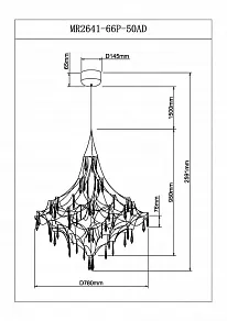 Подвесная люстра MyFar Allegria MR2641-66P-50AD