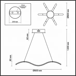 Подвесная люстра Odeon Light Parafango 3839/72L