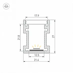 Профиль встраиваемый Arlight FLOOR 060246