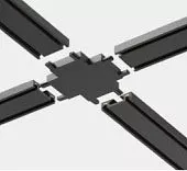 Соединитель X-образный для треков накладных Italline Kreator IT09-9031 black