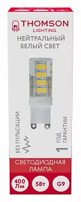 Лампа светодиодная Thomson G9 G9 5Вт 4000K TH-B4212
