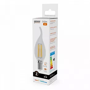 Лампа светодиодная Gauss Filament Elementary E14 8Вт 2700K 42118