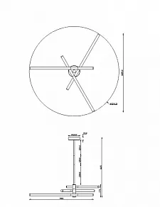 Люстра на штанге Maytoni Axis MOD106CL-L40G3K