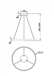 Подвесной светильник Maytoni Rim 5 MOD058PL-L32B3K