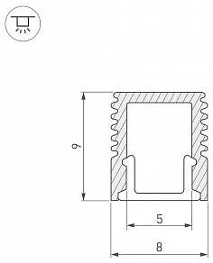 Профиль накладной Arlight SL-MINI 037109