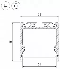 Профиль накладной Arlight SL-LINE 036302