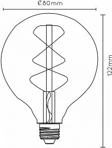 Лампа светодиодная Lucide Giant E27 5Вт 2200K 49030/05/65