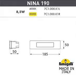 Встраиваемый светильник Fumagalli Nina 7C1.000.000.LYK1L