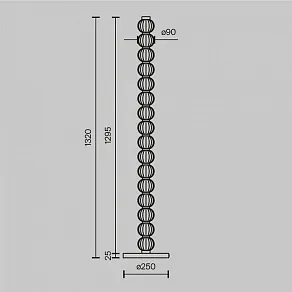 Торшер Maytoni Amulet MOD555FL-L23G3K