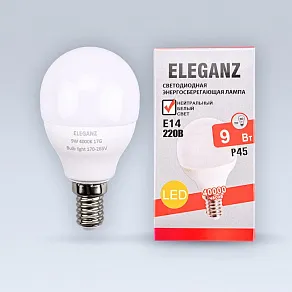 Лампа светодиодная Eleganz  E14 9Вт 4500K EL-0082