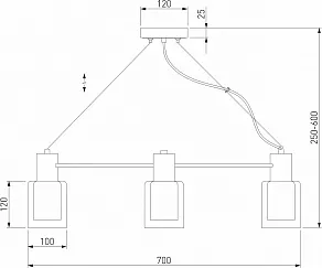 Подвесная люстра Eurosvet Notion 70219/6 черный/античная бронза