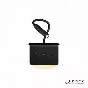 Бра с полкой iLedex Support 7031C BK