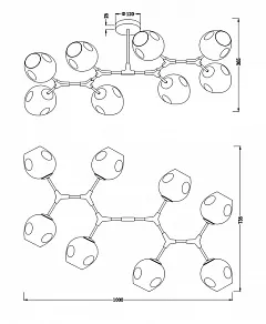 Люстра на штанге Freya Desi FR5006CL-08B