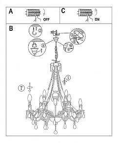 Подвесная люстра Globo William 63129-9