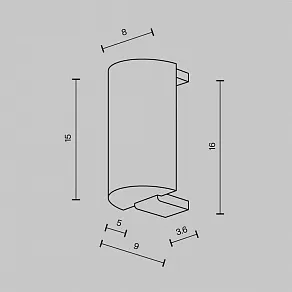 Заглушка для трека Maytoni Technical Accessories for tracks Flarity TRA154EC-BS