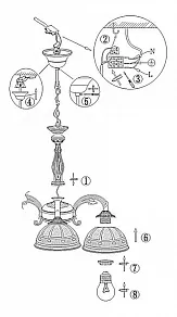 Подвесная люстра Globo Horus 60207-3