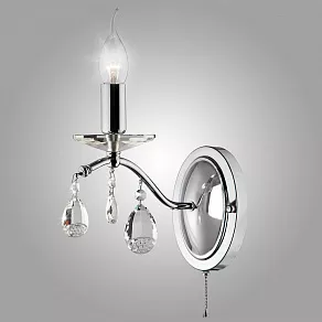 Бра Eurosvet Симфония 10059/1 хром/прозрачный хрусталь Strotskis