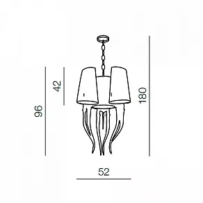 Подвесная люстра Azzardo Diablo 3 big AZ1232