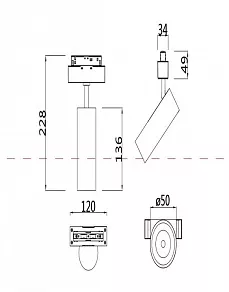 Светильник на штанге Maytoni Focus LED TR019-2-10W4K-B
