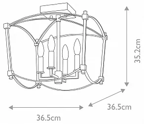 Люстра на штанге Feiss Thayer QN-THAYER-SF-ADB