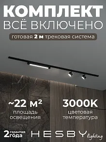 Комплект трековый Hesby Lighting Skylite №14 HSBL_kompl_S014_NI2B3K