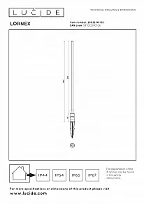 Наземный низкий светильник Lucide Lornex 29832/99/30