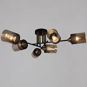 Люстра на штанге Reluce  48460-0.3-06 BK+COPPER