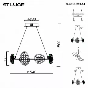 Подвесная люстра ST-Luce Enigma SL6018.203.64