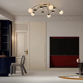 Потолочная люстра Arte Milano Ferrara-71040 272040/10 BK/GD