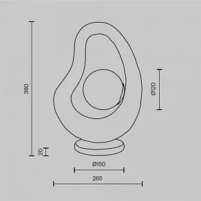 Настольная лампа декоративная Maytoni Opus MOD380TL-01GR