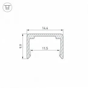 Профиль накладной Arlight WPH-FLEX 062505