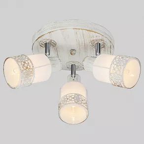 Потолочная люстра Eurosvet Silvia 20026/3 белый с золотом/хром