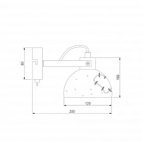 Бра Eurosvet Grunge 20069/1 черный