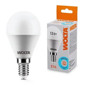 Лампа светодиодная Wolta  E14 12Вт 6500K 25W45GL12E14