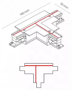 Токопровод T-образный правый Nowodvorski Ctls Power 8682