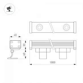 Настенно-потолочный прожектор Arlight AR-LINE-1000-24W 051751