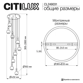 Подвесной светильник Citilux LASS CL249011