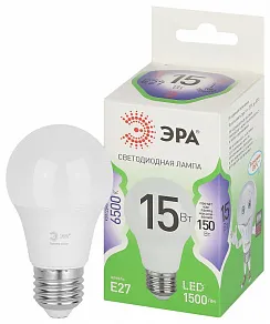 Лампа светодиодная Эра Green Line E27 15Вт 6500K LED A60-15W-865-E27 GL