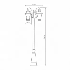 Фонарный столб Elektrostandard Libra F/2 a031914