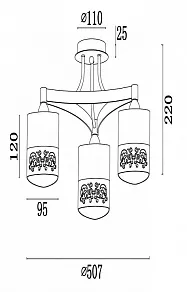 Люстра на штанге Freya Tasmania FR5475CL-03CH