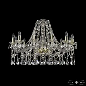 Подвесная люстра Bohemia Ivele Crystal 1413 1413/12/300 G Leafs