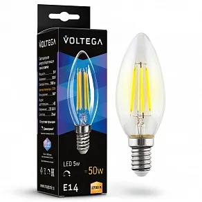 Лампа светодиодная Voltega Candle dim 5W E14 5Вт 2700K 7199
