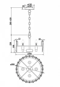 Подвесной светильник Maytoni Puntes MOD043PL-04G