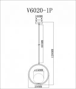 Подвесной светильник Moderli Barocco V6020-1P
