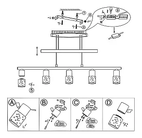 Подвесная люстра Globo Daye 56205-5Z
