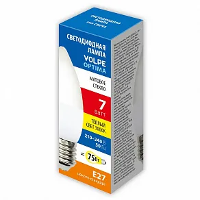 Лампа светодиодная Volpe  E27 7Вт 3000K UL-00008790