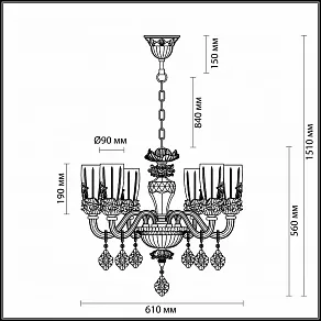 Подвесная люстра Odeon Light Elisa 3935/6