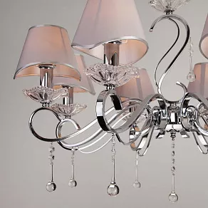 Подвесная люстра Eurosvet Kelly 10085/8 хром/прозрачный хрусталь Strotskis